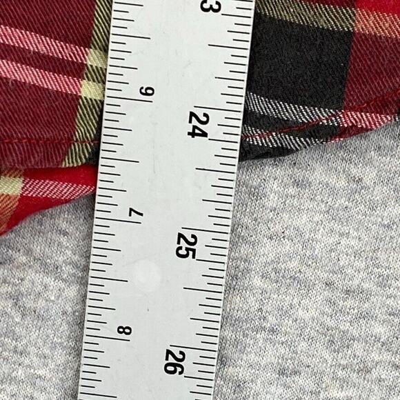 Chandler Hill Blouse Womens Small Red Plaid Long Sleeve Button Up Collar Pocket - Picture 9 of 12